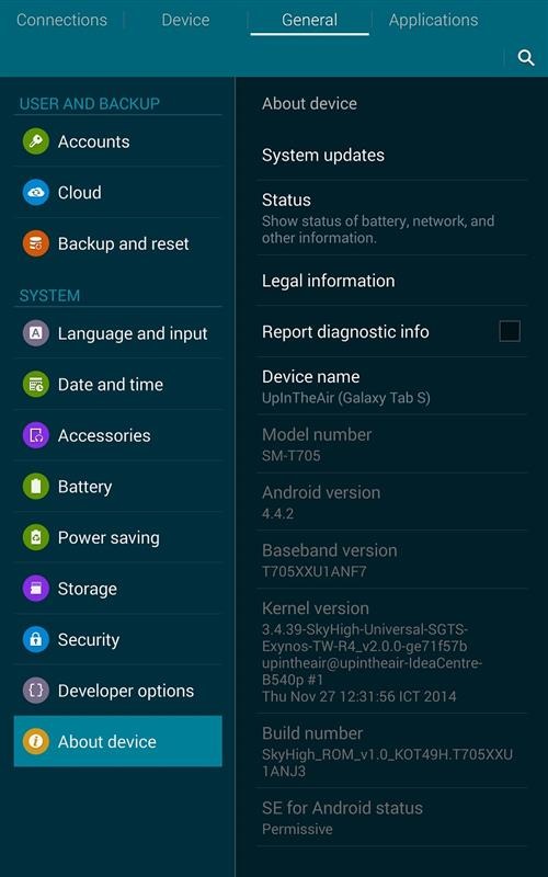Galaxy Tab S Deodexed and Rooted ROM